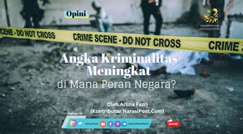 Angka Kriminalitas Meningkat Di Mana Peran Negara Narasipost Com