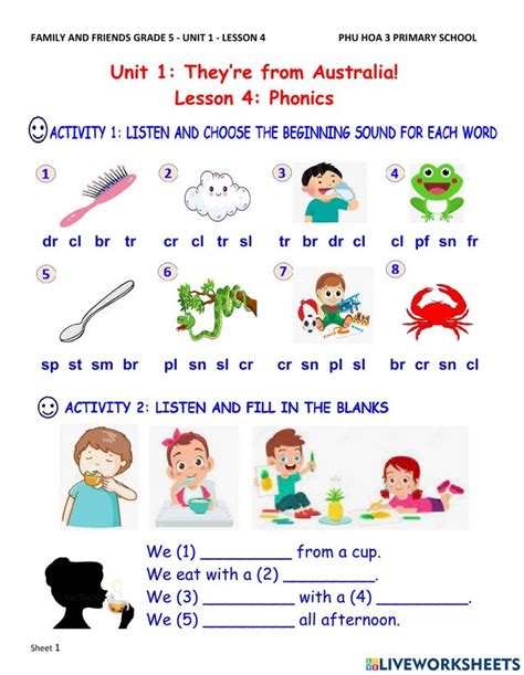 Phonics Online Worksheet For Grade 5 You Can Do The Exercises Online