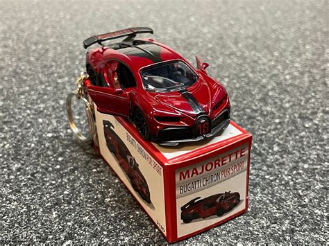 Bugatti Chiron Red Keychain Hot Wheels Matchbox Etsy