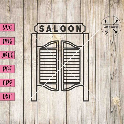 Western Saloon Saloon Svg Saloon Sign Saloon Decor Wild West Decor