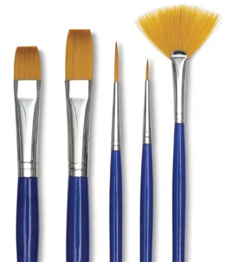 Worldwide Shipping 5x Round Wooden Paint Brushes For DIY Acrylic