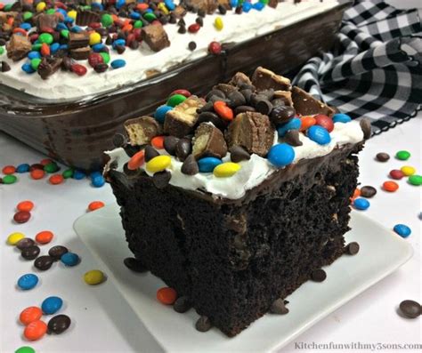 Crazy Candy Bar Poke Cake Kitchen Fun With My 3 Sons