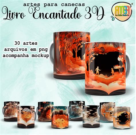 Estampas Livros Encantados D Canecas Ana Melim Studio Art