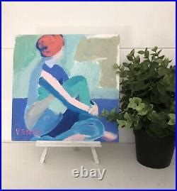 Original Art On Canvas ORIGINAL PAINTING Impressionist Figurative Female Nude Portrait Art Oil