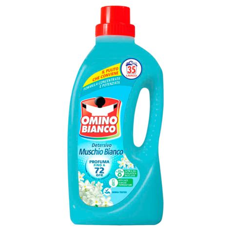 Detersivo Liquido Per Lavatrice 35 Lavaggi Muschio Bianco Omino Bianco