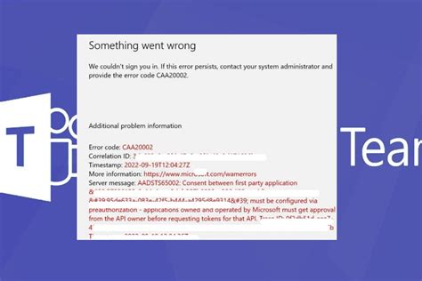 Código de error de Microsoft Teams CAA20002 cómo solucionarlo