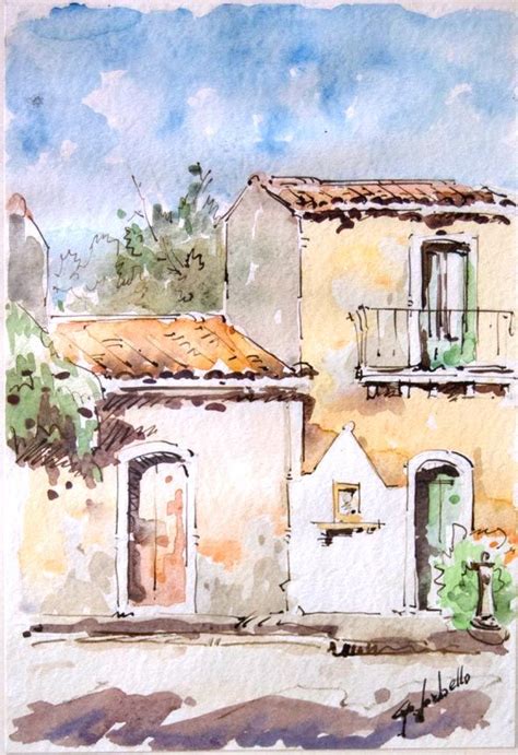 Pin Di Marleen Meintjes Su Art Watercolours Pittura Di Paesaggio Ad