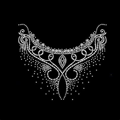 Rhinestone Transfer Bling Hot Fix Iron On Patch Motif Design Etsy