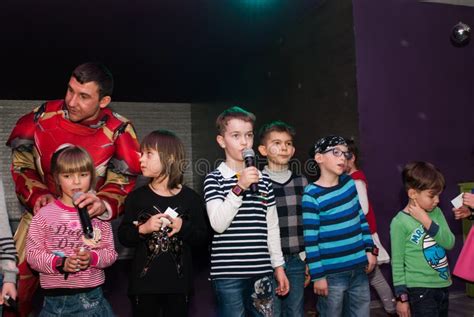 Children sing in karaoke editorial image. Image of perform - 88840365