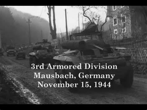 Rd Armored Division Spearhead Near Stolberg Germany November