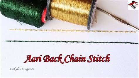 Aari Back Chain Stitch For Beginners Aari Embroidery Work Basic