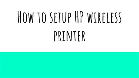 Ppt How To Setup Hp Wireless Printer Powerpoint Presentation Free Download Id 9962173