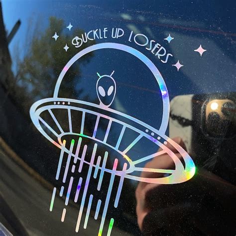 Alien Car Window Decal Etsy