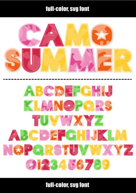 Full Color SVG Summer Font: A Beautiful and Versatile Font