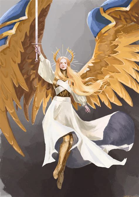 Light angel, an illustration I made inspired by Ukrainian model in Miss ...