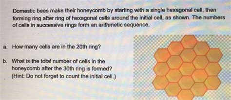 Solved Domestic Bees Make Their Honeycomb By Starting With A