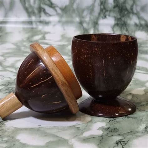 Brown Coconut Shell Lid Cup, For Used in Kitchen at Rs 230/piece in ...