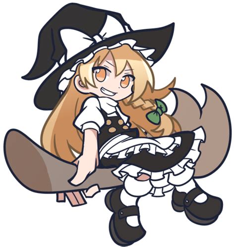 Safebooru Girl Black Footwear Black Headwear Blonde Hair Bow Braid Broom Broom Riding Full