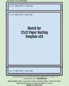 12x12 Paper Busting Template 24 Featuring Echo Park Paper Jess