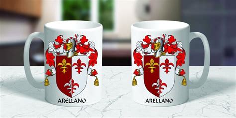 HERALDRY COAT of ARMS Arellano Family Crest Ceramic Mug - Etsy