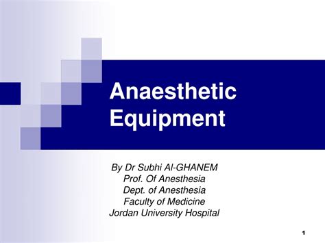 PPT - Anaesthetic Equipment PowerPoint Presentation, free download - ID ...