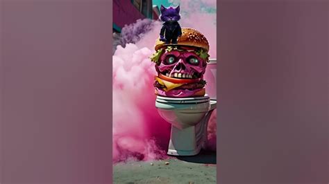 Skibidi Toilet Zombie Burger And Catbro Animation Catnap Meme