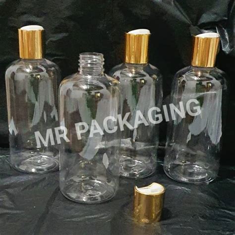 Jual Botol Ml Tutup Presstop Gold Pet Bening Natural Ml Wadah