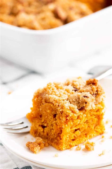 Sweet Potato Cake With Pecan Streusel Simple Fall Dessert Recipe