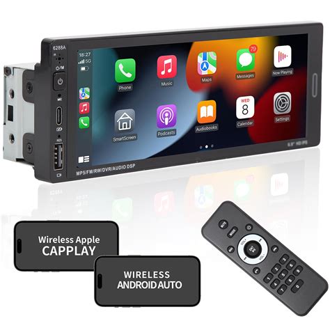 Single Din Car Stereo Wireless Apple Carplay Wireless Android Auto,6.9
