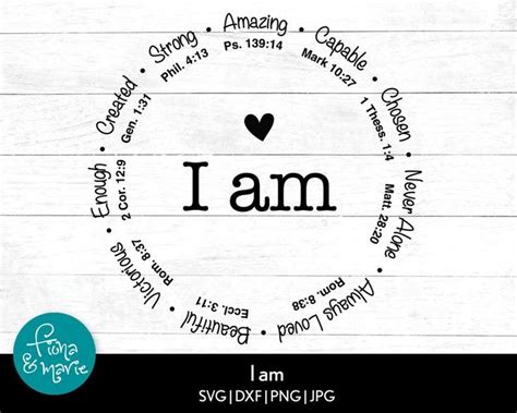 I Am Inspiration Bible Verse Svg Inspirational Svg Svg Dxf