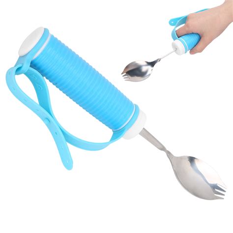 Adaptive Utensil Elderly Aid Tableware 2 In 1 Fork Spoon Wide