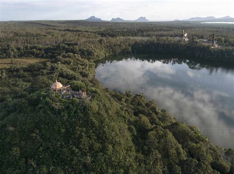 Drohnenansicht Von Ganga Talao Einer Hinduistischen Pilgerst Tte Mit