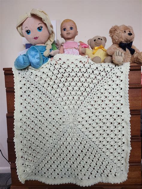 Honeycomb Crochet Baby Blanket Folksy