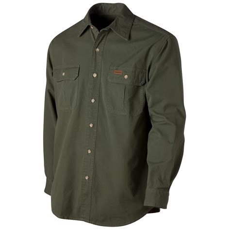 Carhartt Heavyweight Canvas Work Shirt Long Sleeve Mens Clothing