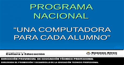 PROGRAMA NACIONAL UNA COMPUTADORA PARA CADA ALUMNO PPT Powerpoint