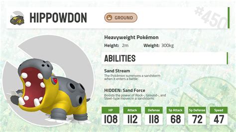 #450 Hippowdon - Pokecharms PokéDex