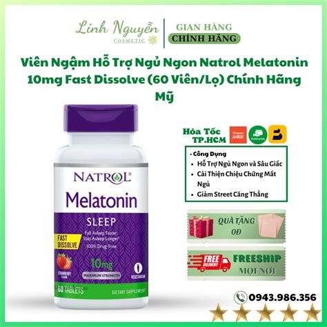 Natrol Melatonin 10mg Fast Dissolve (60 Capsules / Bottle) Genuine Usa ...