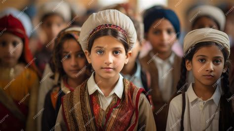 Premium AI Image | Students in traditional attire celebrating cultural ...