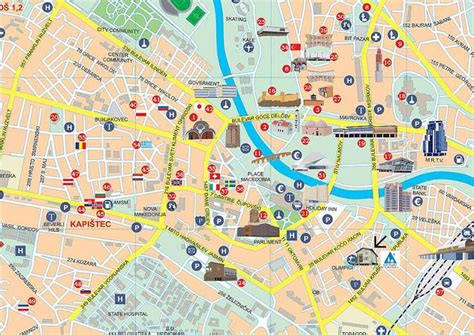 Skopje city Map • mappery