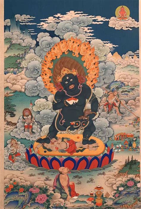 Black Dzambhala Tibet Art Buddhist Art Buddhism Art