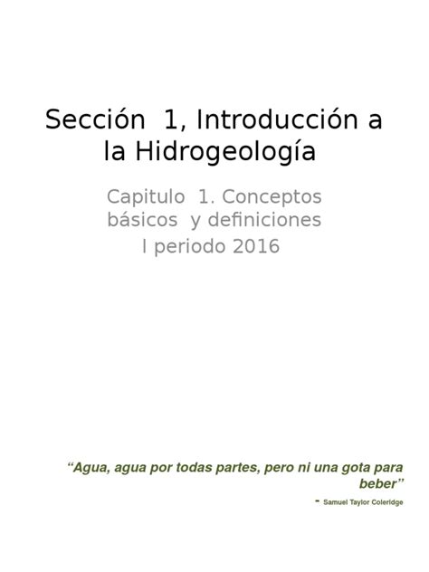 Pdf Cap 1 Conceptos Y Definiciones Aguas Subterraneas Pdfslidenet