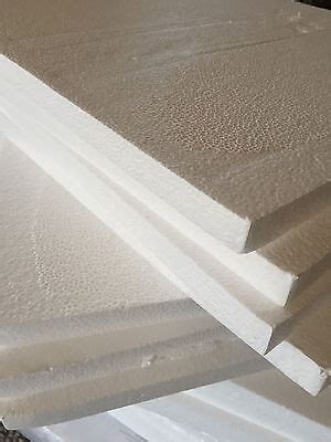 4 LARGE Styrofoam Sheets 16.5x20x1 Foam Board Flats Arts Crafts Packing ...