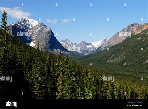 Extensive U Shaped Valley Or Glacial Trough In The Rocky Mountains