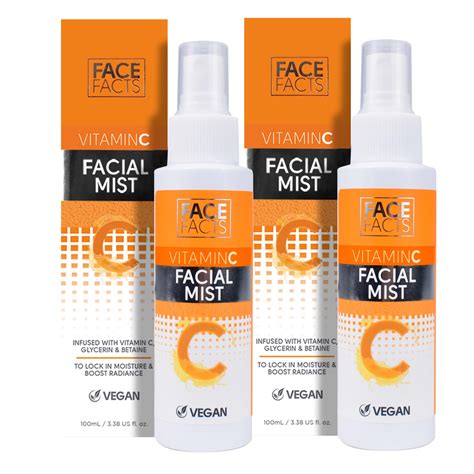 2x 100 ml Face Facts Vitamin C Face Mists | Hydrating Vitamin C | Vega