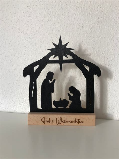 Weihnachtskrippe Modern Aus Holz Krippe Etsy De