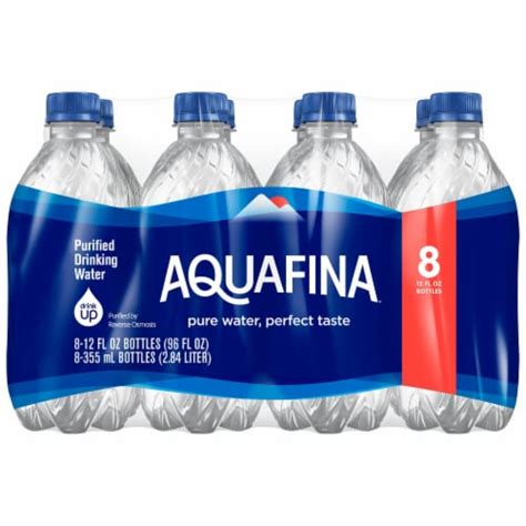 Aquafina Purified Drinking Bottled Water 8 Bottles 12 Fl Oz Kroger