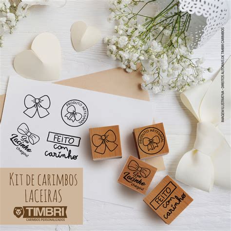 Kit Laceiras Timbri Carimbos Personalizados