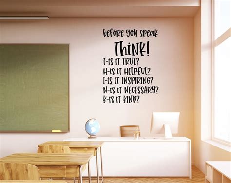 Before You Speak Think Vinyl Decal - Etsy