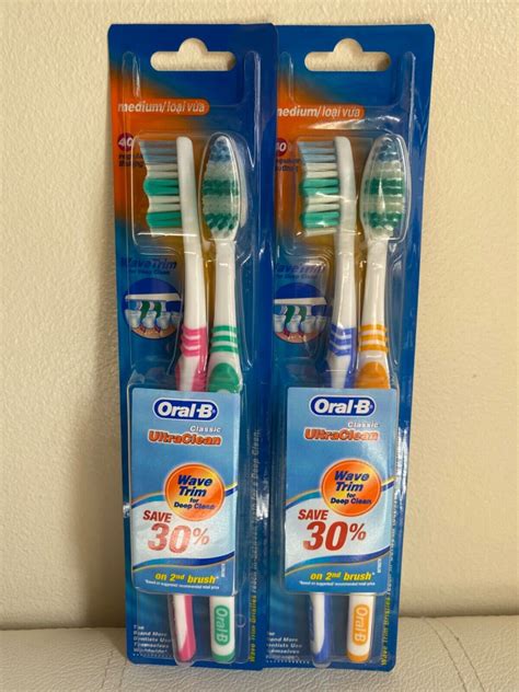 Oral B Classic Ultra Clean Toothbrushes Medium Wave Trim Head Deep