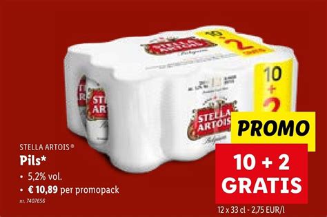 STELLA ARTOIS Pils 5 2 Vol 10 2 Gratis Promotie Bij Lidl